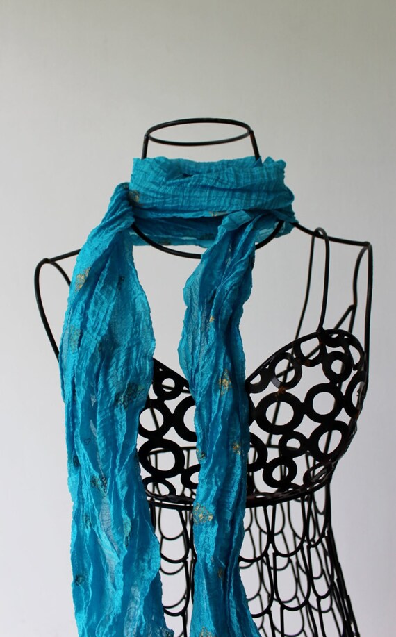 Skinny Scarf Blue Scarves Blue Skinny Scarves Neck Tie By Mayil