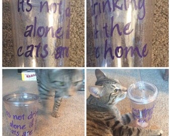 Cat lover gift, custom tumbler cup, cat tumbler cup, cat gift, tumbler cup, crazy cat lady gift, cat lady gift, cat lady tumbler cup