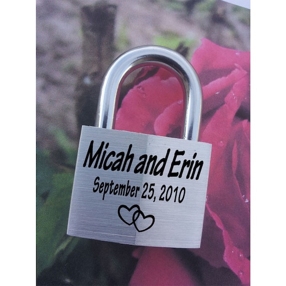 ENGRAVED PADLOCK Love Lock Personalized Wedding