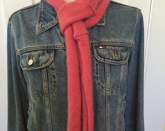 Cashmere Scarf Pink Cashmere Scarf Orange Scarf Infinity Scarf Winter Scarf Coral Pink Pink Cashmere Gift