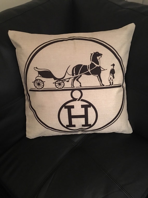 Hermes throw pillow