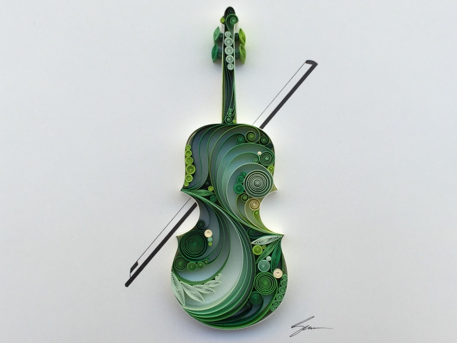 Quilled Paper Art: Violin by SenaRuna on Etsy