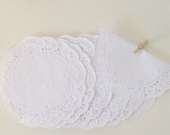 100 set 5 inch inches French Lace Round Paper Doilies Doily