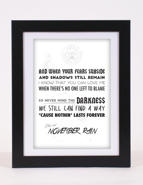 Guns N Roses November Rain Testo