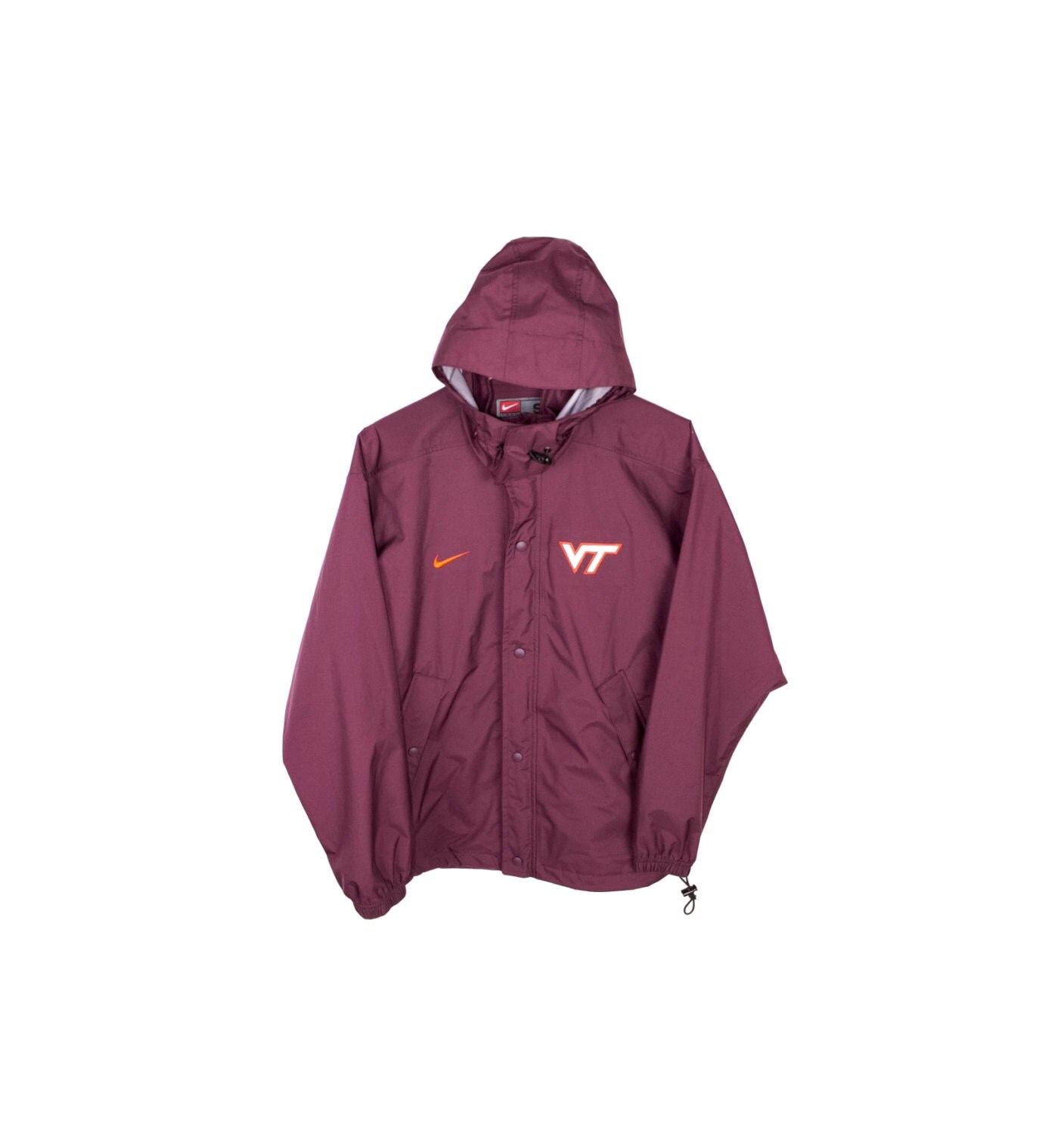 NIKE VIRGINIA TECH rain jacket seam sealed nike shield