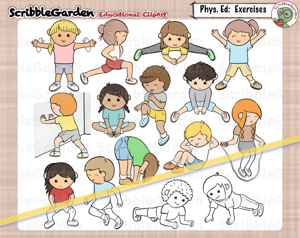 PE Exercises ClipArt