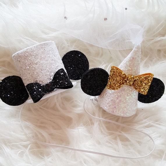 mickey and minnie bride and groom hats