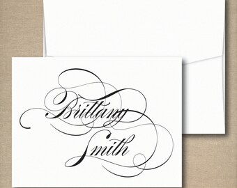 Personalized Stationery - Personalized Stationary - Calligraphy Note Cards - Stationery Set - Custom Stationery/Stationary note cards