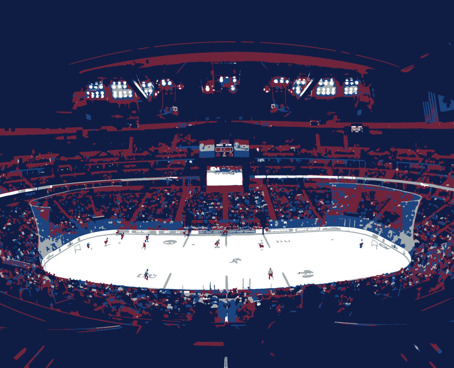 Colorado Avalanche art Pepsi Center hockey arena by ArchiGRAPH