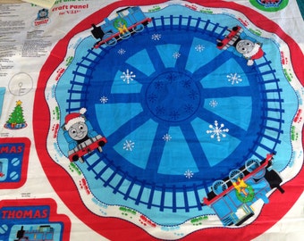 Thomas the Train fabric - Christmas Tree Skirt and Ornaments Panel