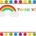 Rainbow Thank You Card Printable