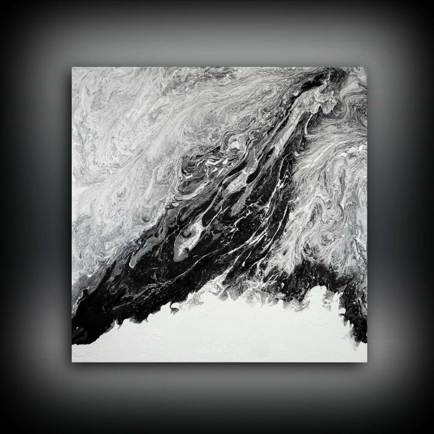 Extra Large Abstract Painting Print Abstract Canvas Print, Black and