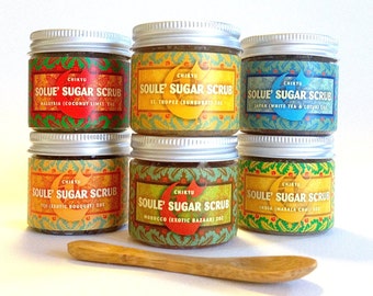 Soule' Sugar Scrub, Body Scrub, Organic Body Scrub, Coconut Body Scrub, Body Exfoliator, Sugar Scrub