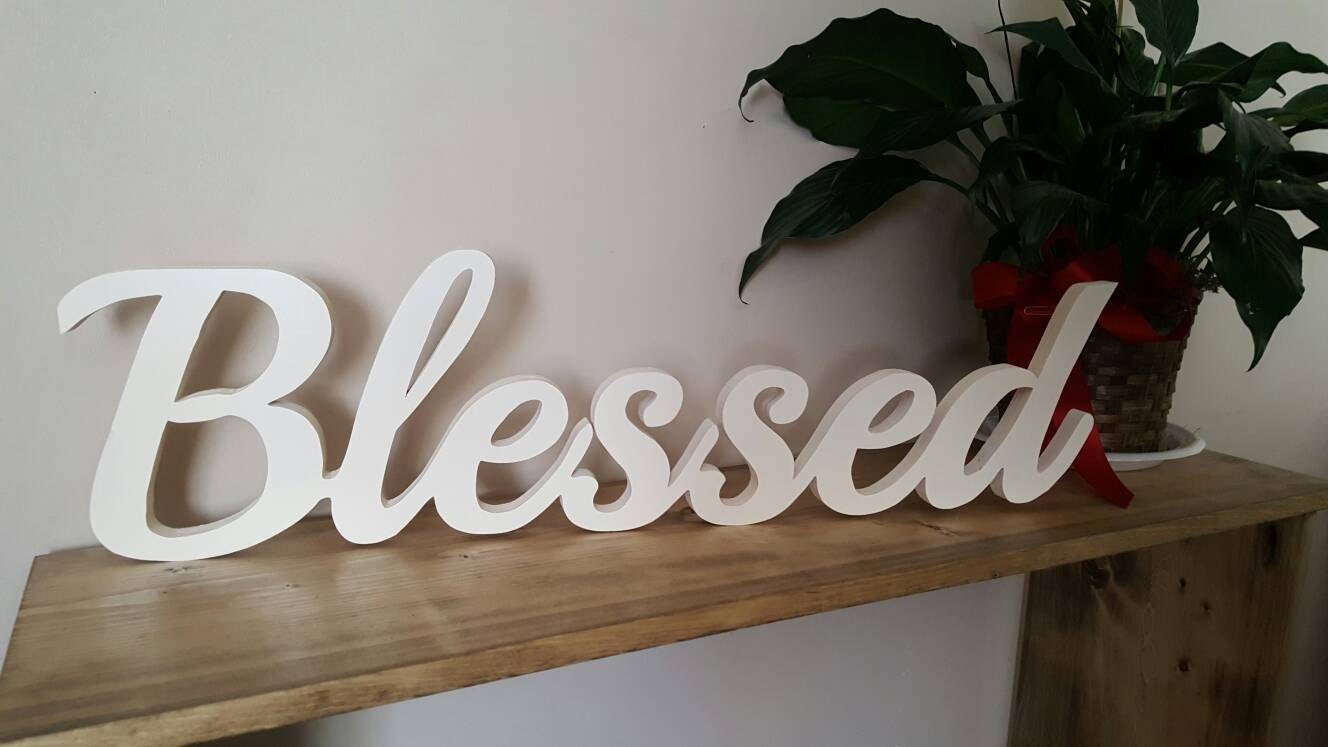 Wooden blessed sign wall hanginghome decorwall decor