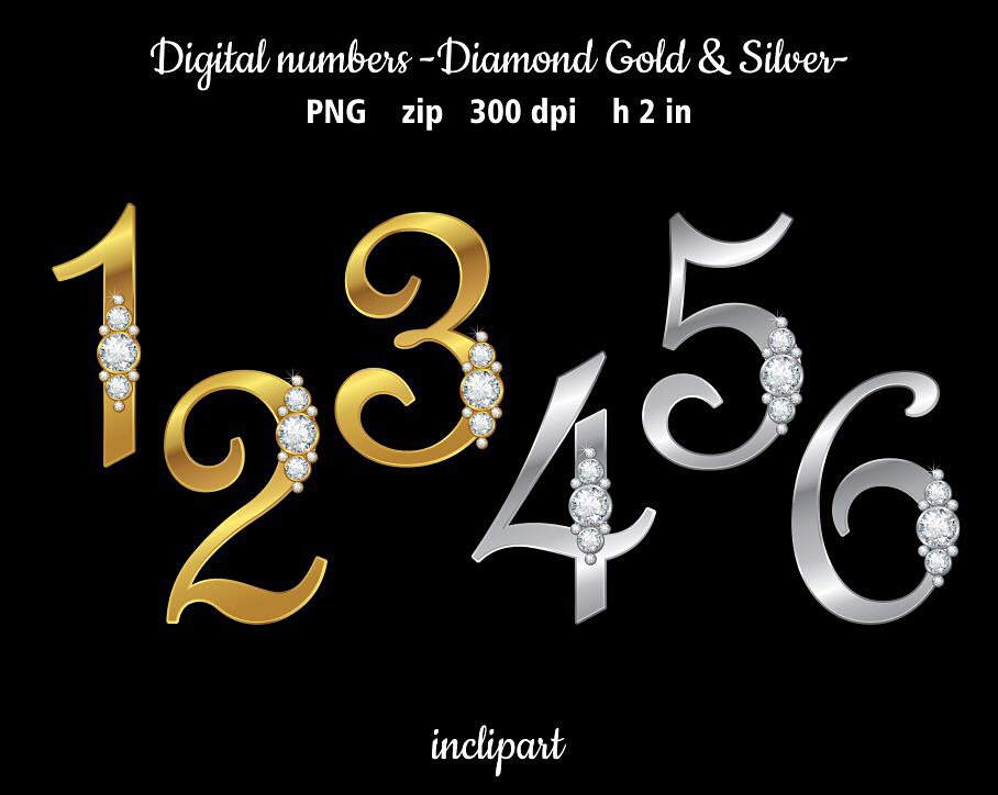 diamond numbers clipart - photo #15