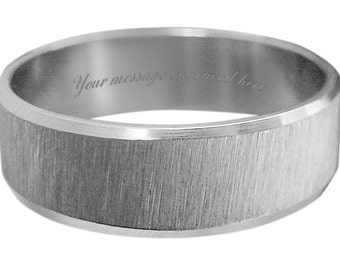 Men's ring in sizes L M N O P Q R S T U V W + personalised engraved in a gift box - UA
