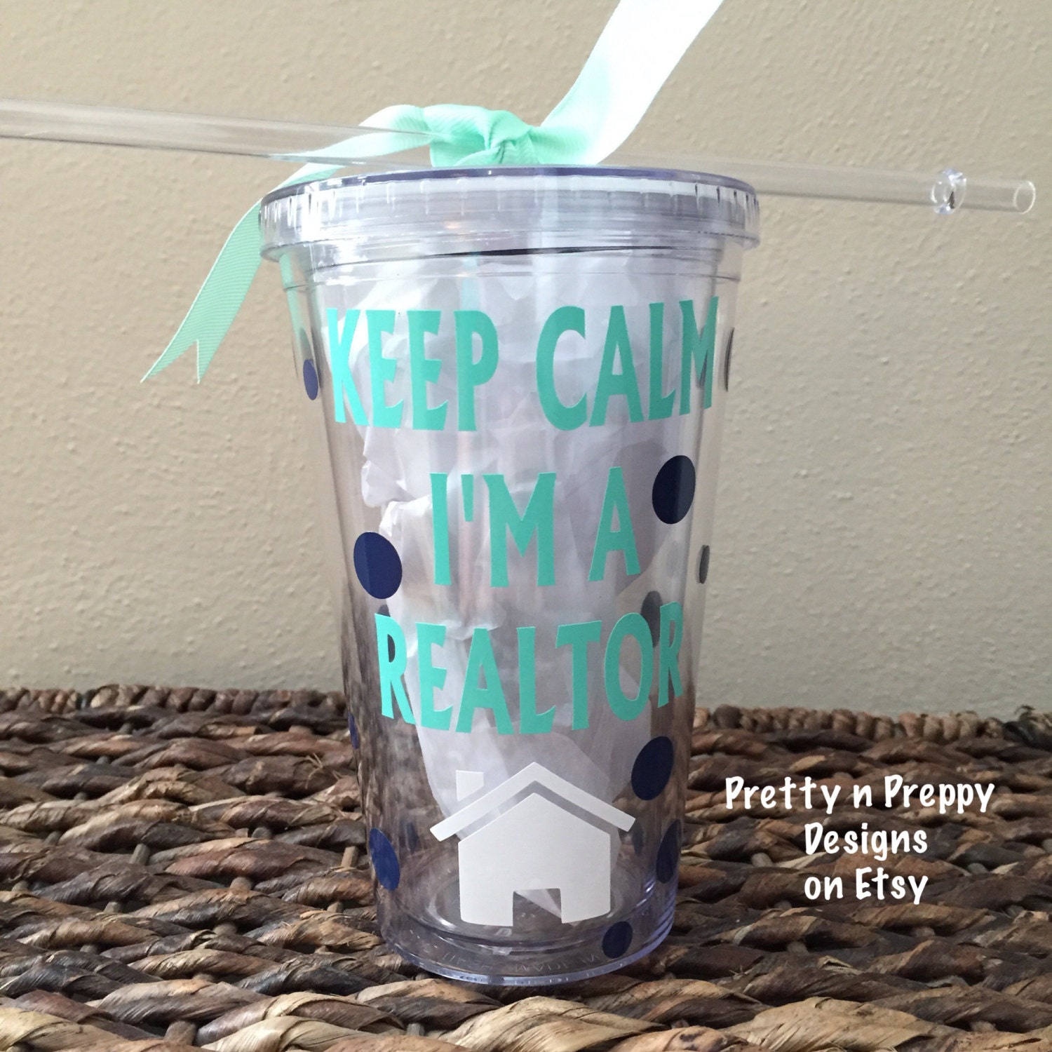 Keep calm im a realtor real estate cup Personalized for