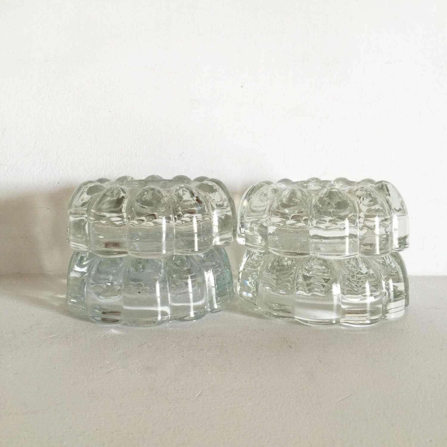 Antique French Glass Table Risers Furniture Risers and Foot