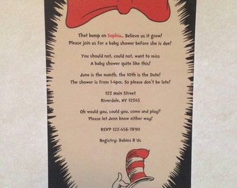 Dr Seuss Baby Shower Invitations - Set of 10