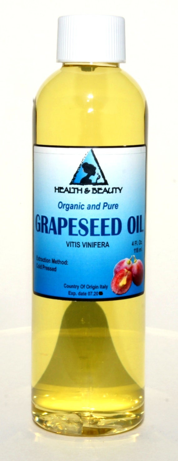 4 oz GRAPESEED OIL ORGANIC Carrier Cold Pressed by HBOilsCenter