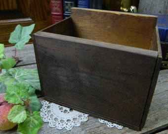 Antique Rustic Handmade Wood Hardware Box