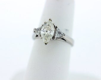 Platium Marquise Diamond Ring