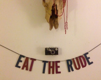 Hannibal | Eat the Rude | Handmade Party Banner