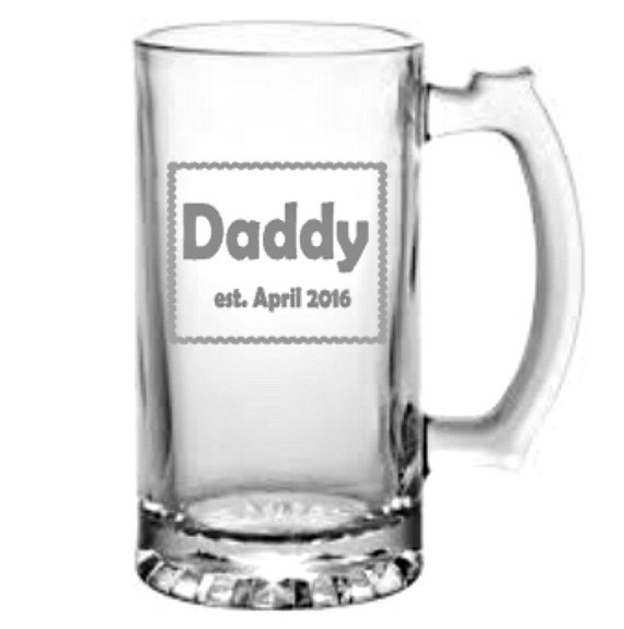 26oz Custom Beer Mug Dad Beer Mug Gift for by TheBlastedBoutique
