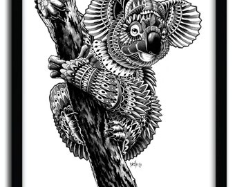 Affiche ornate koala par Bioworkz