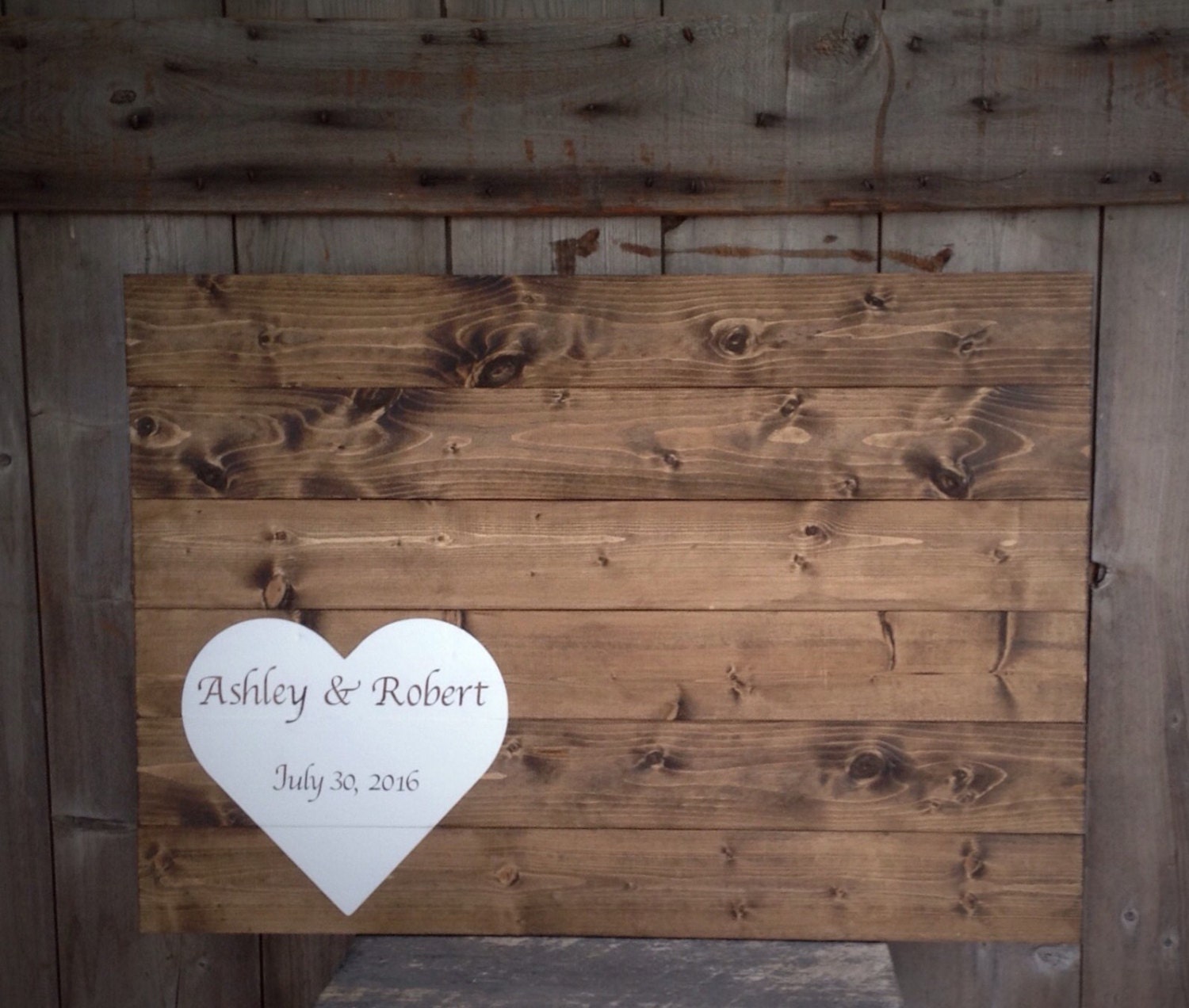 Rustic Wood Rustic Guest Book Wood Guest Book Personalized