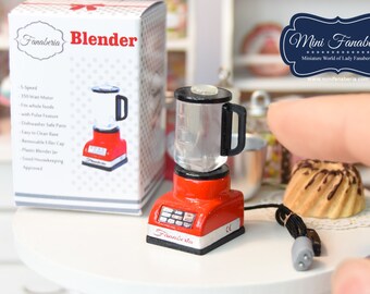 Miniature Blender (various colors) - handmade Dollhouse 1:12 scale appliance