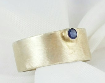 Wide Band Silver Ring