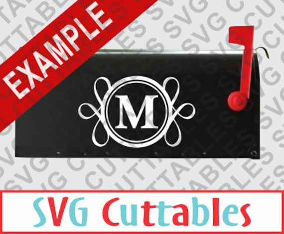 Download Mailbox Monogram Frame SVG EPS DXF Vector Digital Cut File