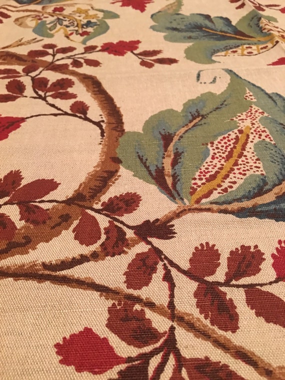 F Schumacher Fabric Birds Floral Fox Hollow by Fabricsamples10