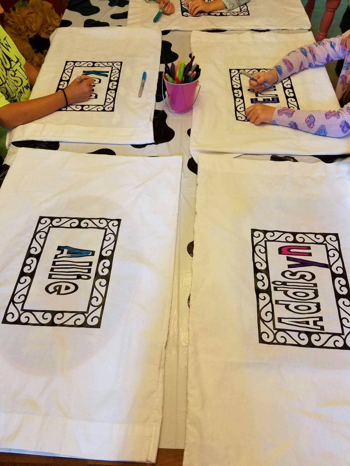 Custom made coloring pillow cases