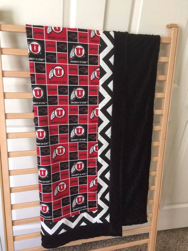 University of Utah Blanket/Utes by SewSweetBabyDesigns on Etsy