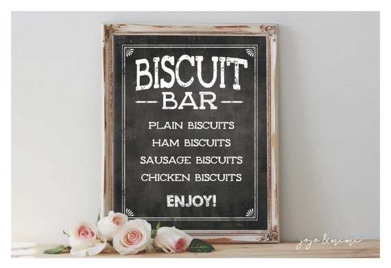 Custom 'Biscuit Bar' Printable Sign Chalkboard