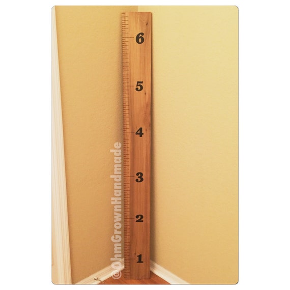 Wood Burned Wall Ruler and Measurement Chart by OhmGrown on Etsy