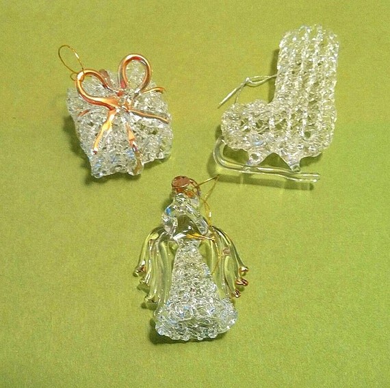 ornaments spun glass christmas gift box ice skate angel ornaments spun glass christmas gift box ice skate angel