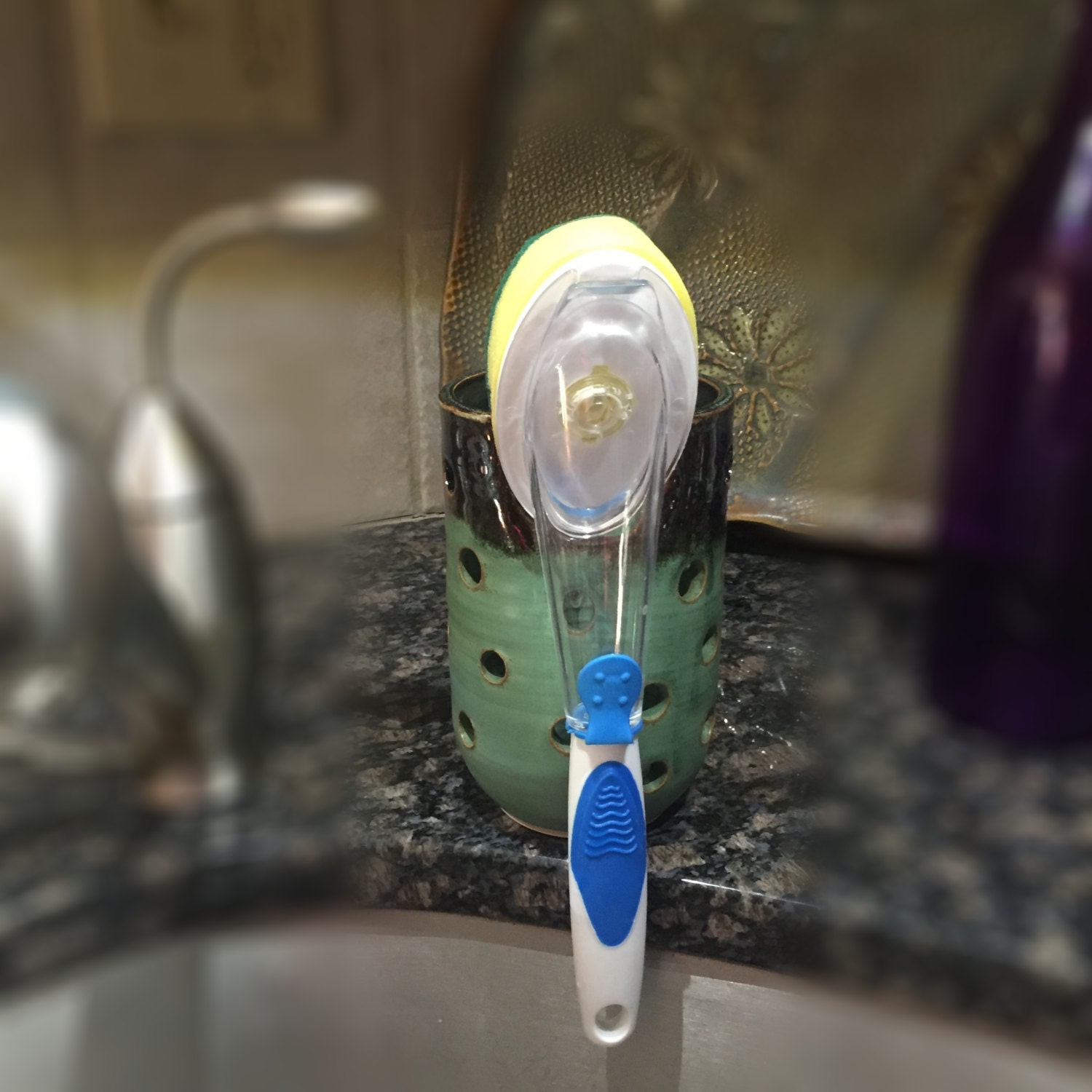 Dishwand Holder Dish Soap Holder Kitchen Accessory by BTRceramics