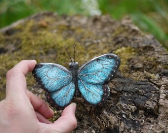 Blue Morpho Butterfly Ornament