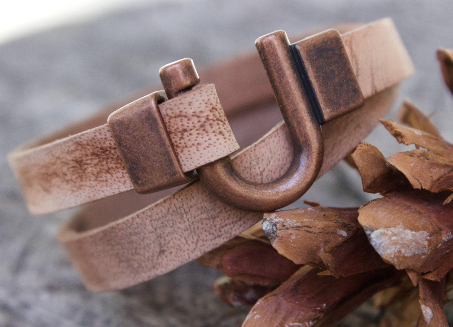 Mens Leather Bracelet Western Copper Jewelry Health Bracelet