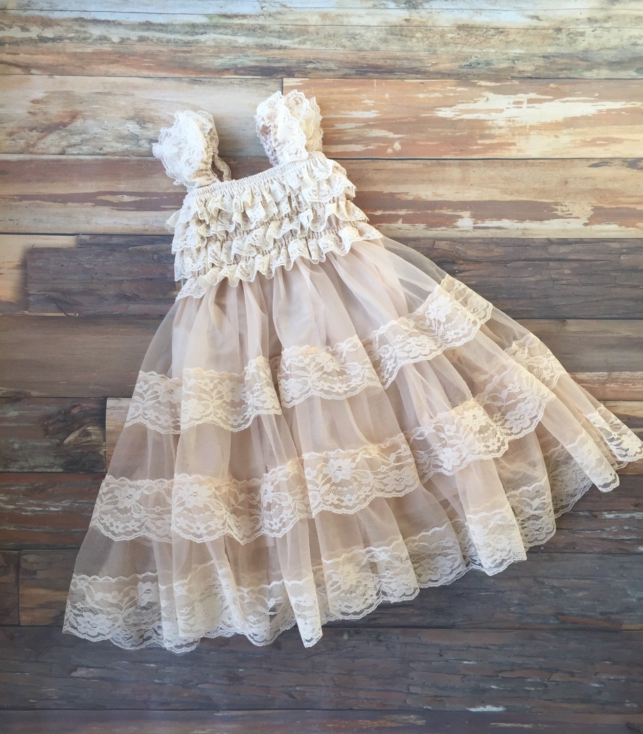 Rustic Flower Girl Dresses With Boots 5