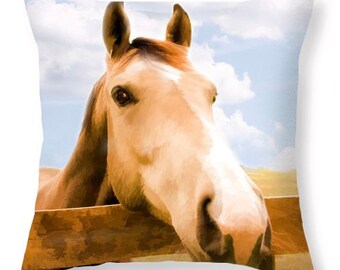 horse photo pillow with pillow form insert throw pillow farm animal pillow cotton or polyester - Horses Head Pillow horse photo pillow with pillow form insert throw pillow farm animal pillow cotton or polyester - Horses Head Pillow