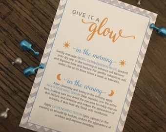 Rodan + Fields Mini Facial Cards **Instant Download** 4x6"