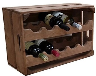 Apple crate wine rack, 10 Bottle