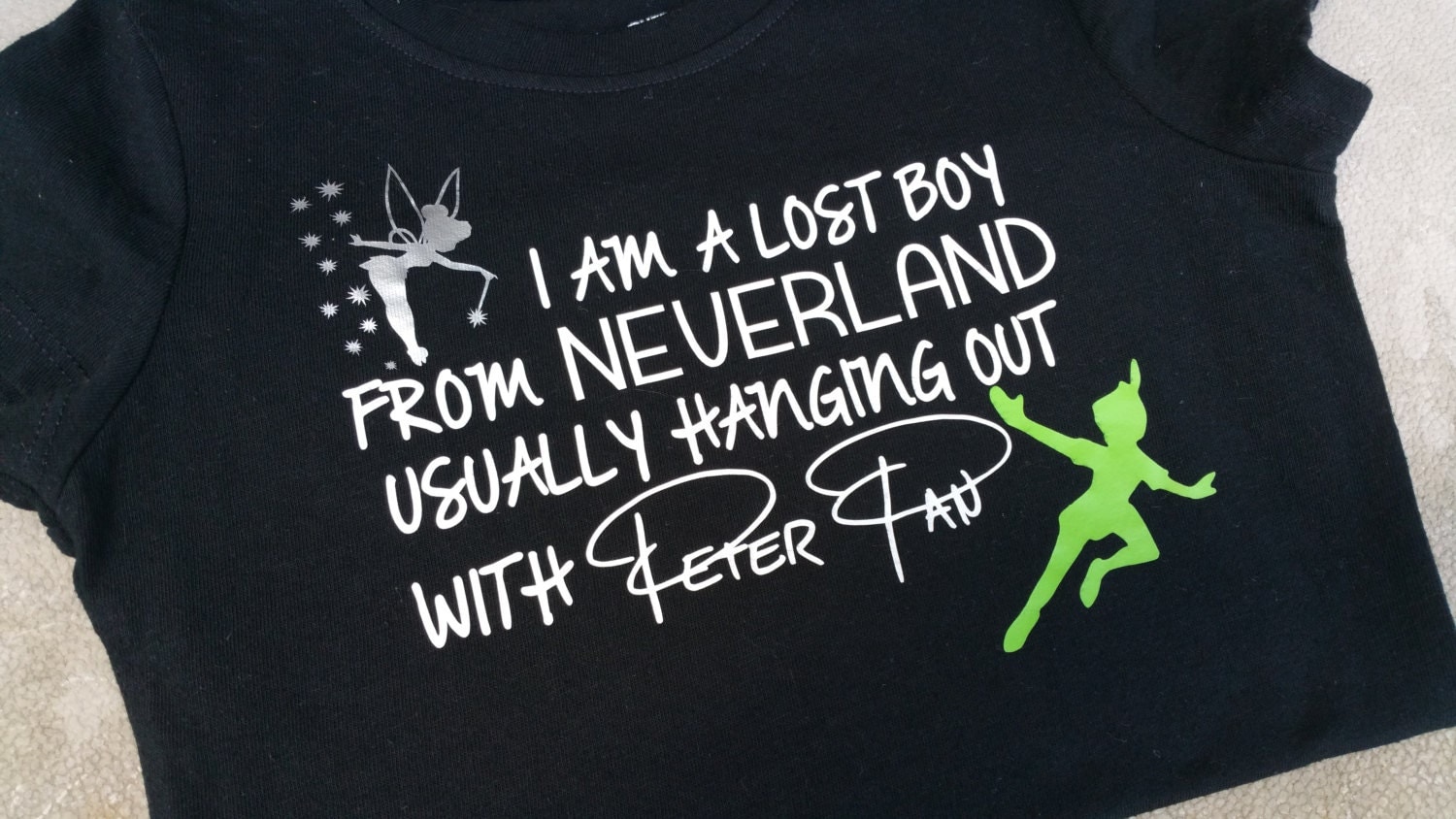 Lost Boy From Neverland Peter Pan Shirt Adult Unisex Girl Boy