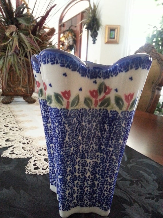 BOLESLAWIEC POLISH POTTERY Flower Vase Hand Made In Poland   Il 570xN.934369406 Szi8 