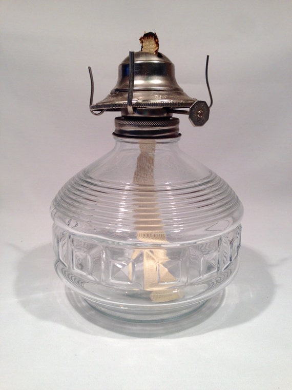 Kaadan Ltd Clear Glass Oil Lamp Bases Vintage Kerosene Lamps