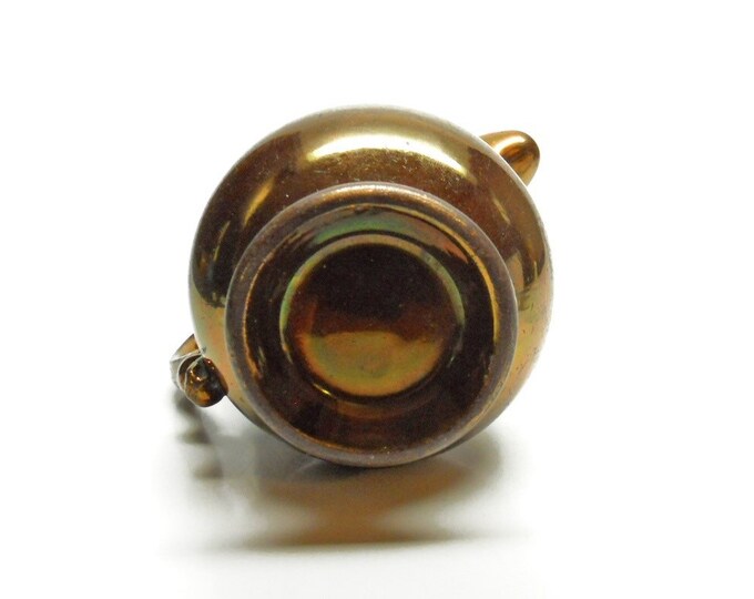 Storewide 25% Off SALE Vintage Single Handle Porcelain Table Creamer Featuring Hand Painted Iridescent Gilt Finish